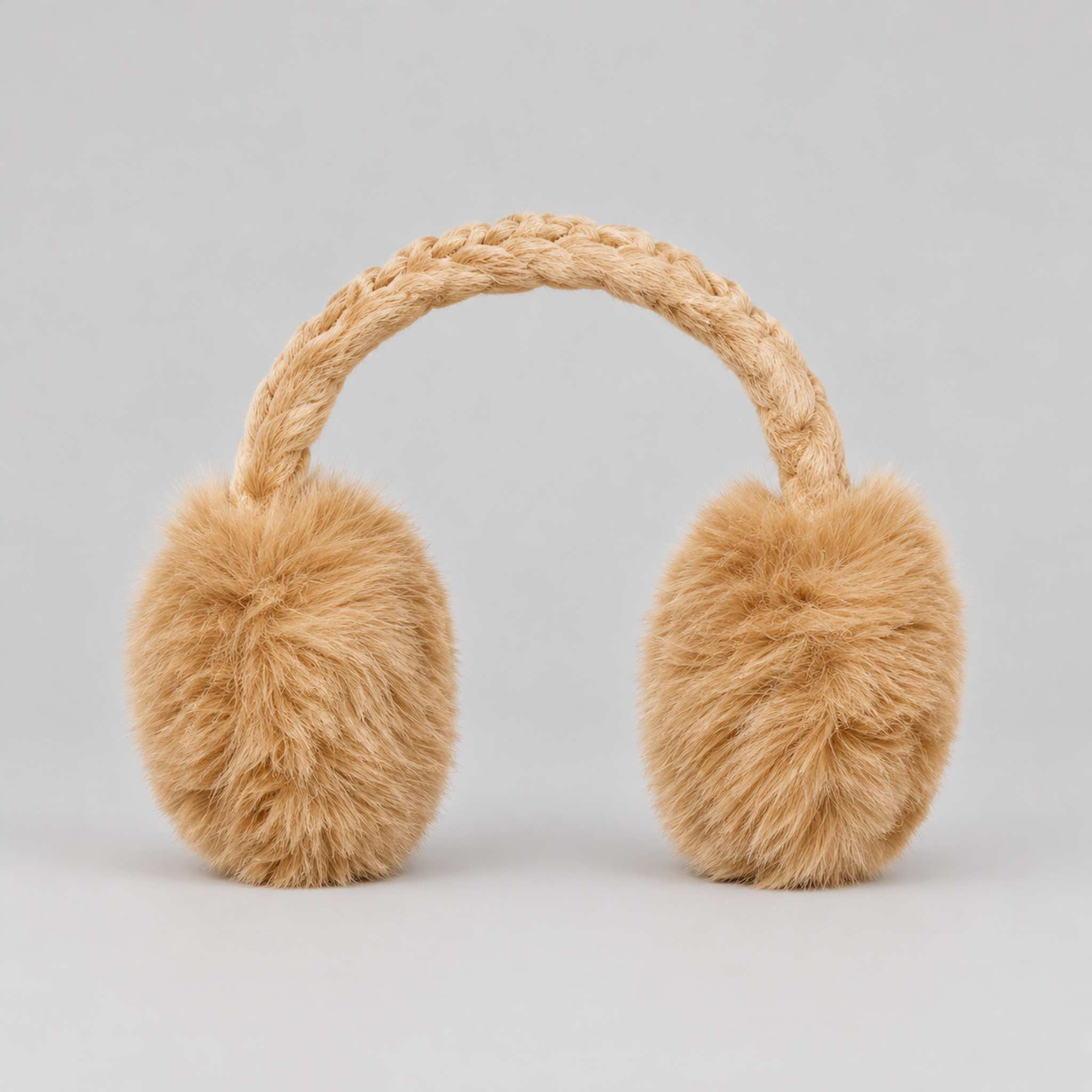 Goldbergh unisex Fluffy Earwarmers in Lark (Lark) - back. AI-generated from manufacturer imagery.