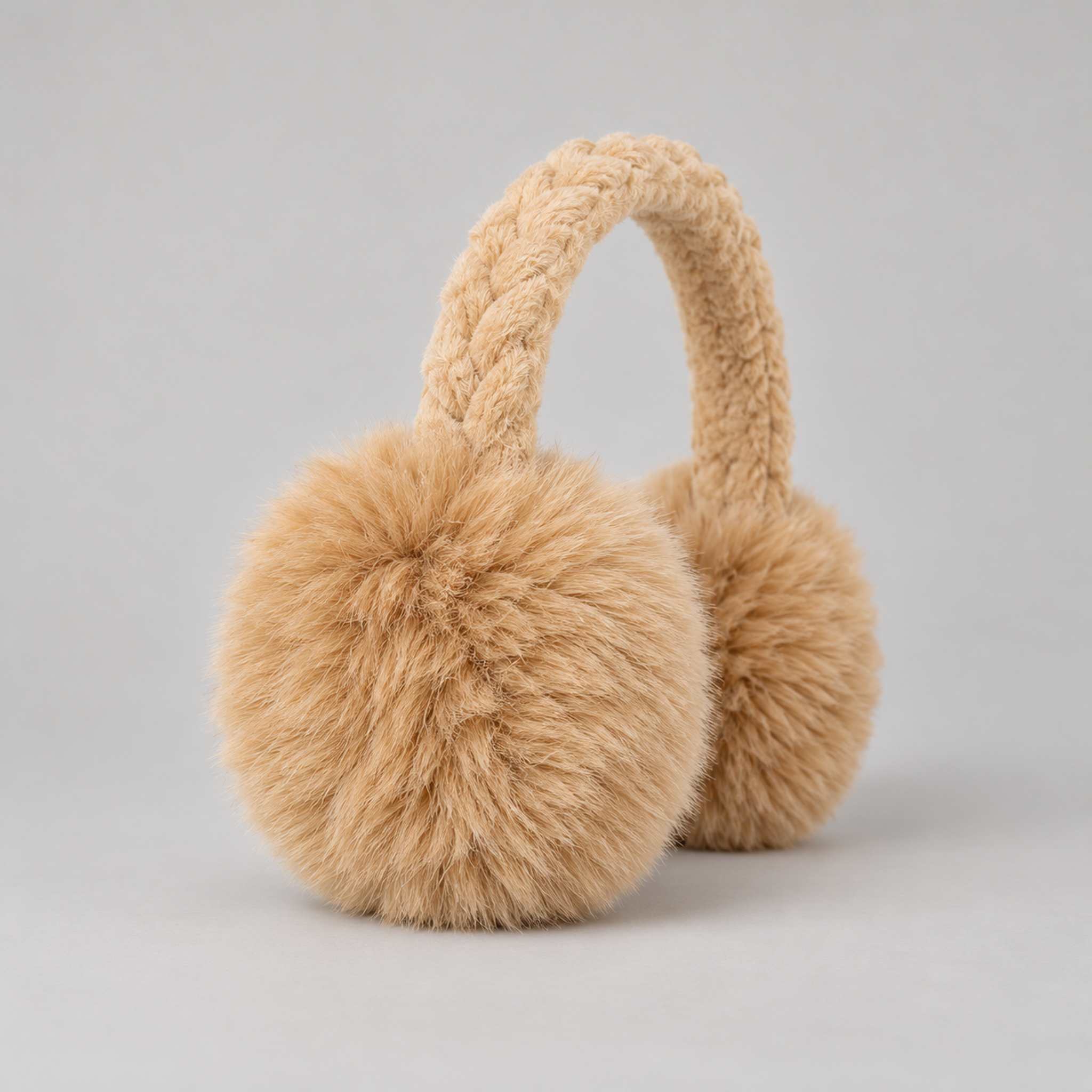 Goldbergh unisex Fluffy Earwarmers in Lark (Lark) - side. AI-generated from manufacturer imagery.