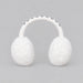 Goldbergh unisex Fluffy Earwarmers in White (Snow White) - front. AI-generated from manufacturer imagery.