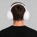 Goldbergh unisex Fluffy Earwarmers in White (Snow White) - mens back. AI-generated from manufacturer imagery.