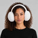 Goldbergh unisex Fluffy Earwarmers in White (Snow White) - womens front. AI-generated from manufacturer imagery.