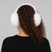 Goldbergh unisex Fluffy Earwarmers in White (Snow White) - womens back. AI-generated from manufacturer imagery.