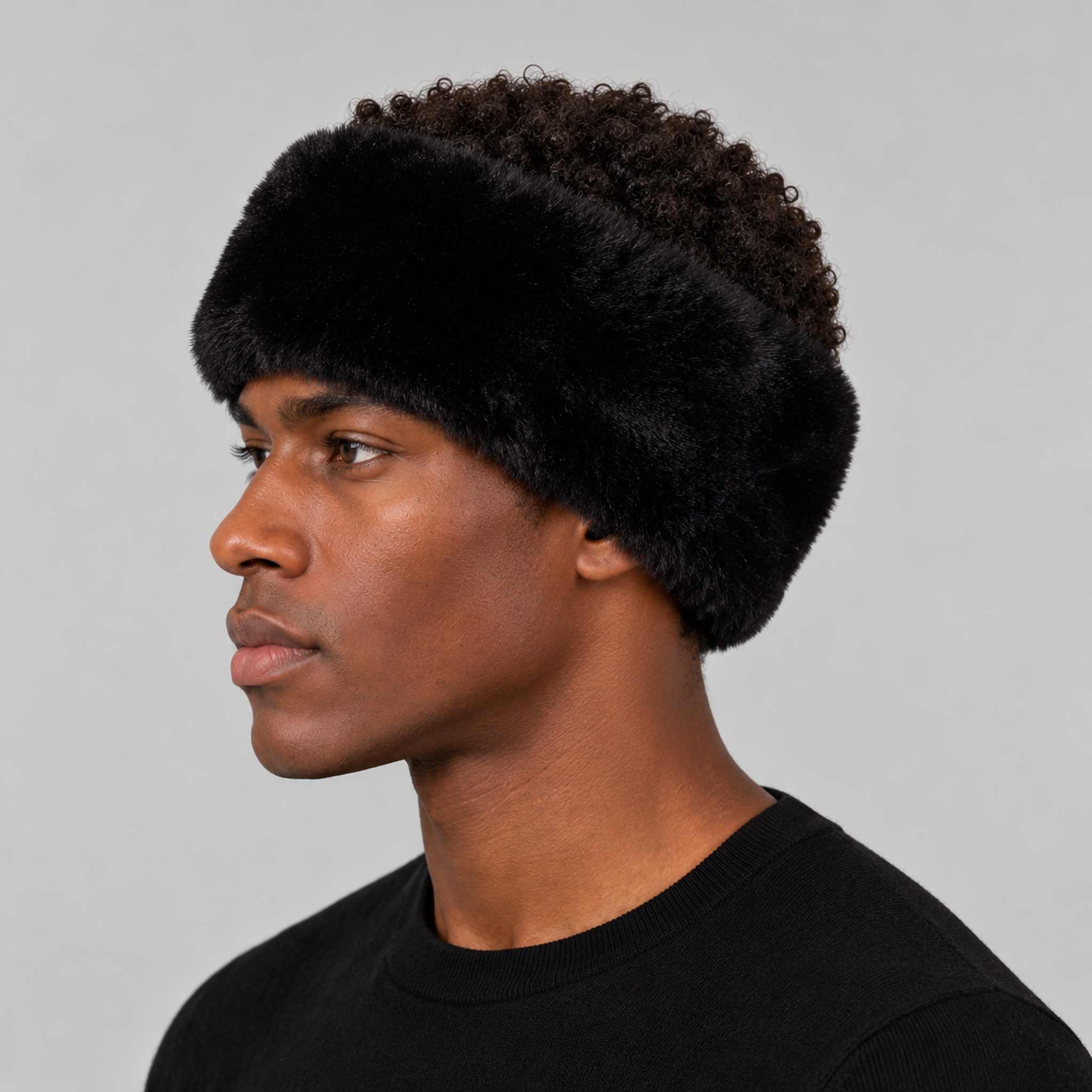 Goldbergh unisex Froid Headband (Black) - mens side. AI-generated from manufacturer imagery.