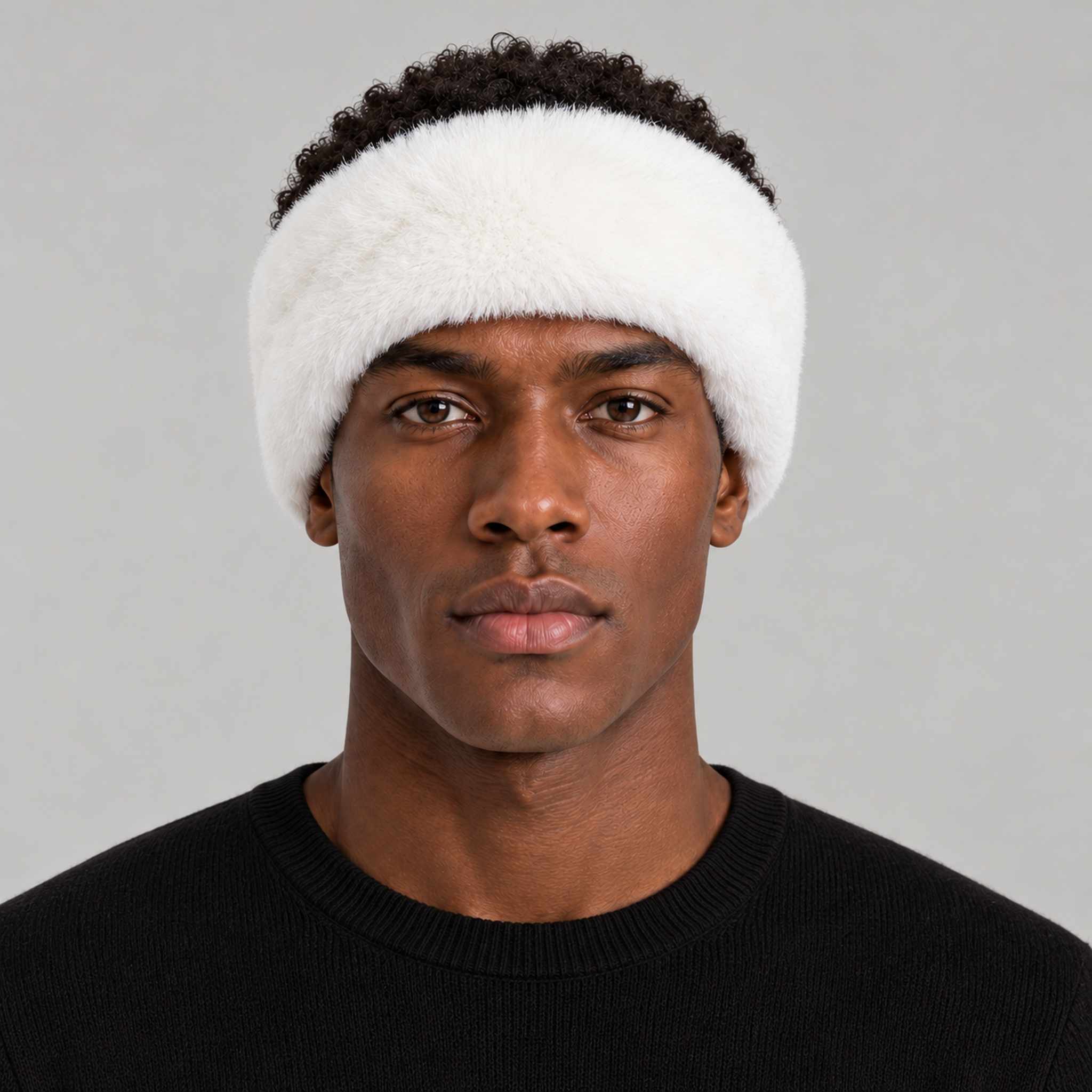 Goldbergh Froid Headband in White - mens front. AI-generated from manufacturer imagery.