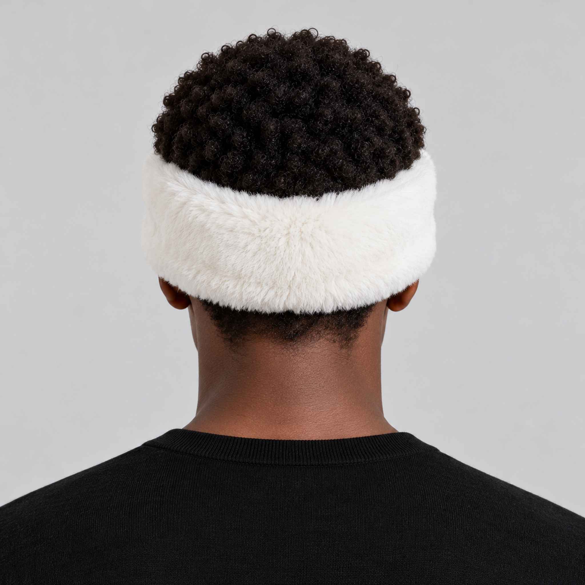 Goldbergh unisex Froid Headband in White (Snow White) - mens back. AI-generated from manufacturer imagery.