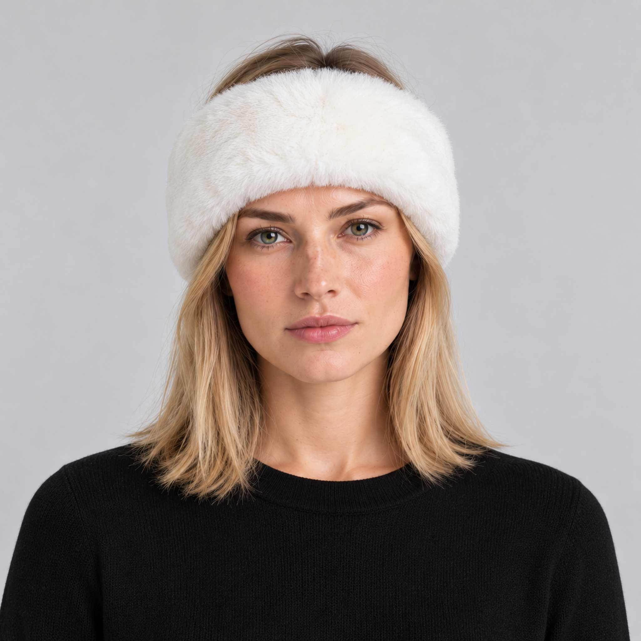 Goldbergh unisex Froid Headband in White (Snow White) - womens front. AI-generated from manufacturer imagery.