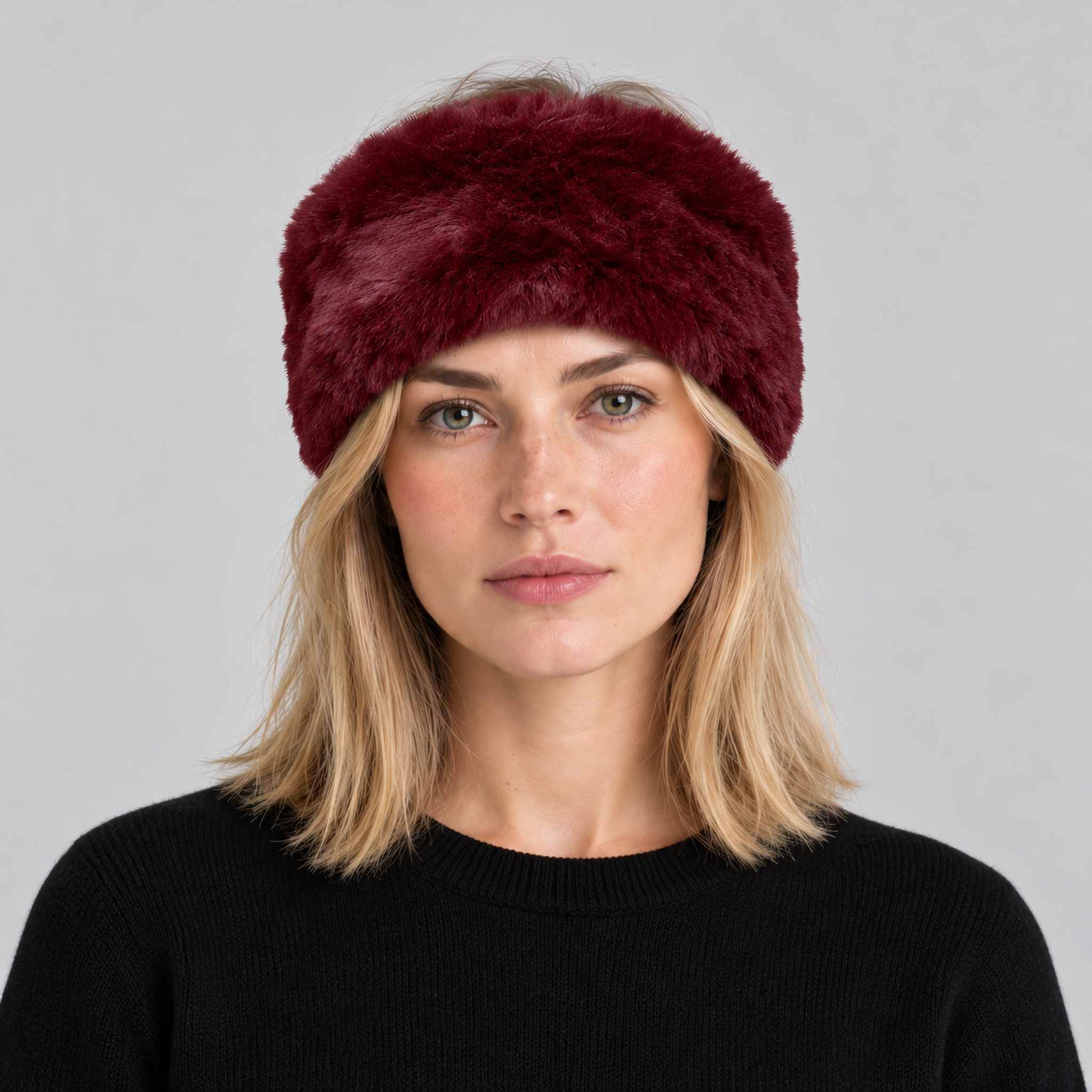 Goldbergh unisex Froid Headband in Vino Rosso (Vino Rosso) - womens front. AI-generated from manufacturer imagery.