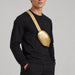 Goldbergh Hinata Bum Bag in Rich Gold - mens side. AI-generated from manufacturer imagery.