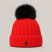 Goldbergh Hodd Beanie in Flame Red in Flame — back. AI-generated from manufacturer reference photographs.