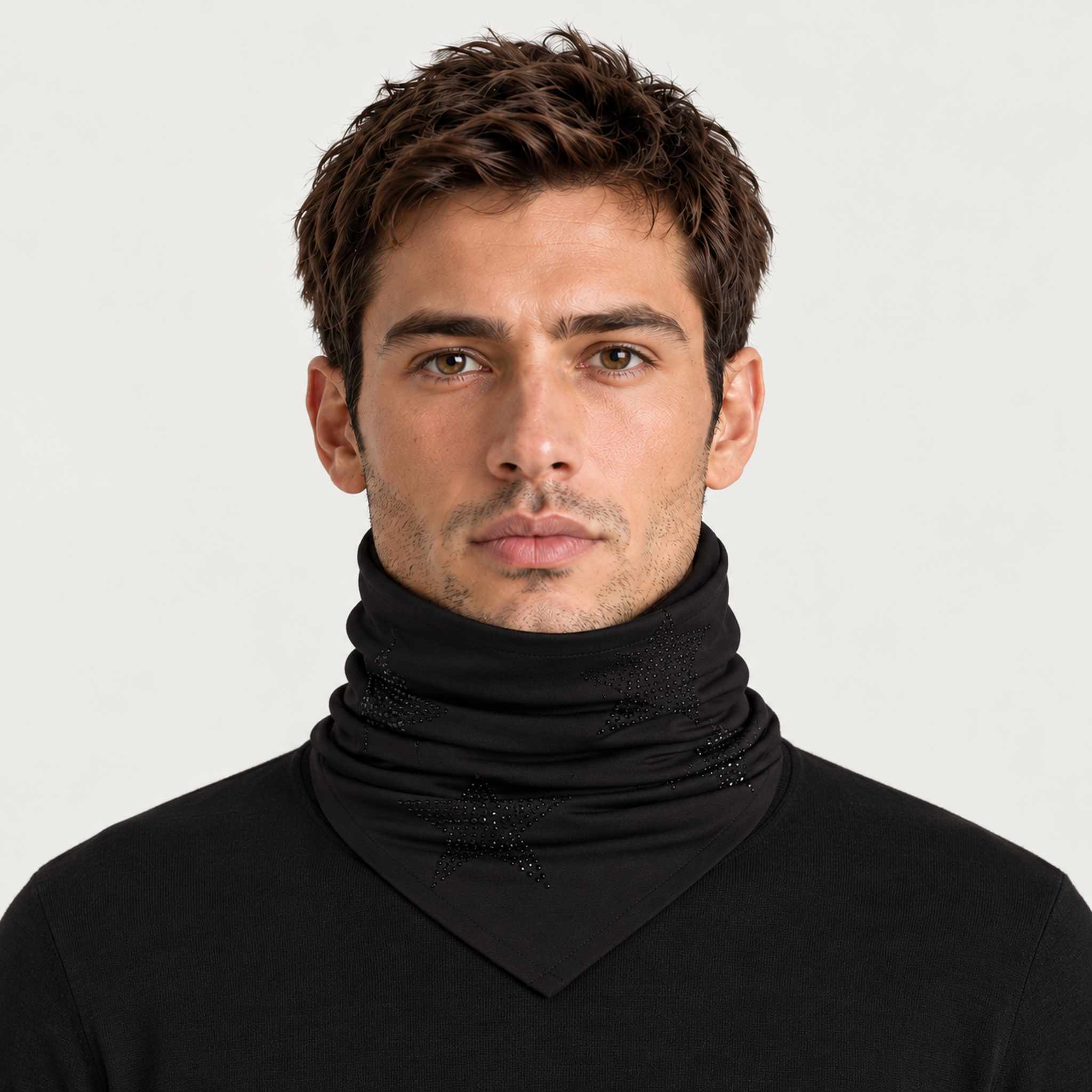 Goldbergh unisex Kira Neck Gaiter (Black) - mens front. AI-generated from manufacturer imagery.