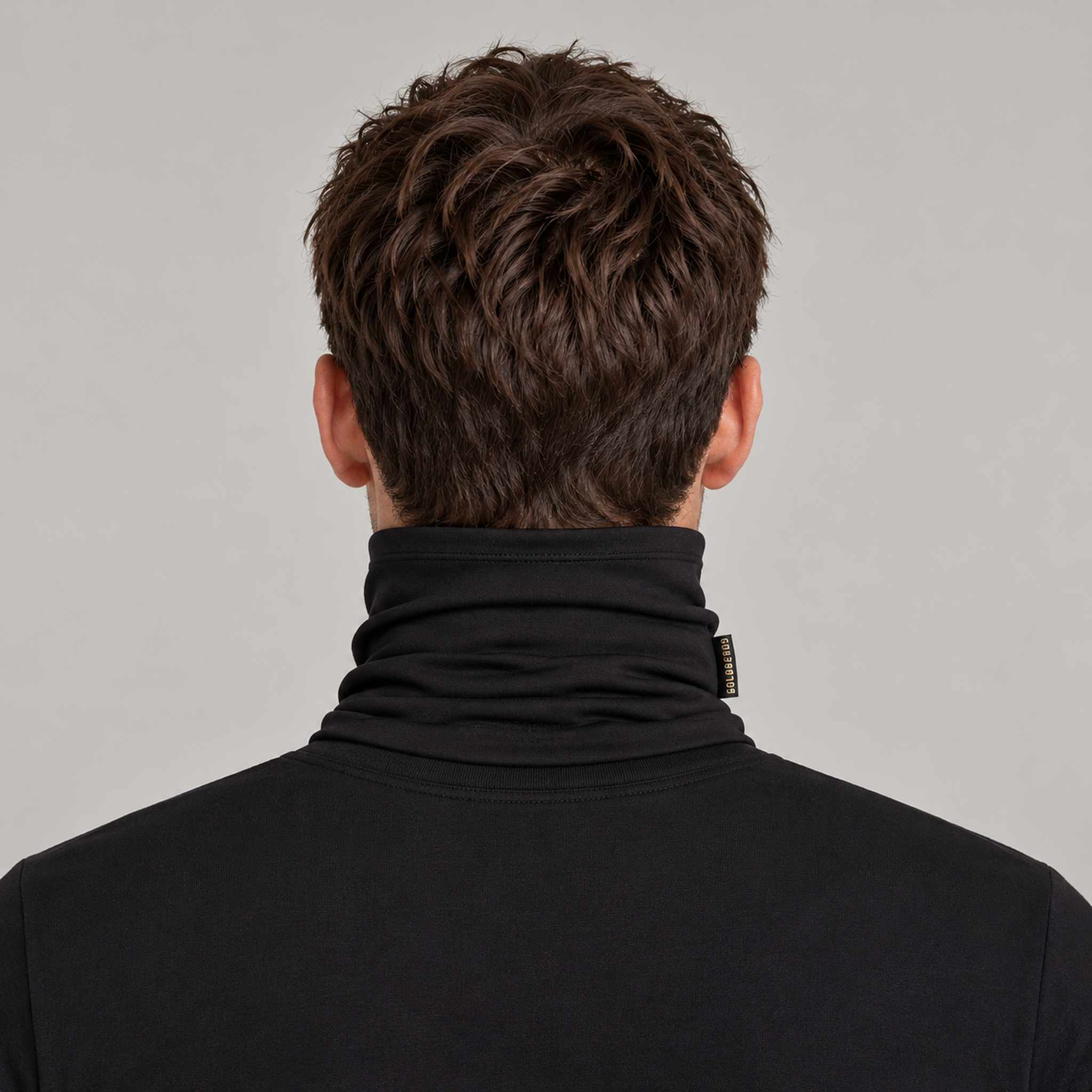 Goldbergh Kira Neck Gaiter in Black — mens back. AI-generated from manufacturer reference photographs.