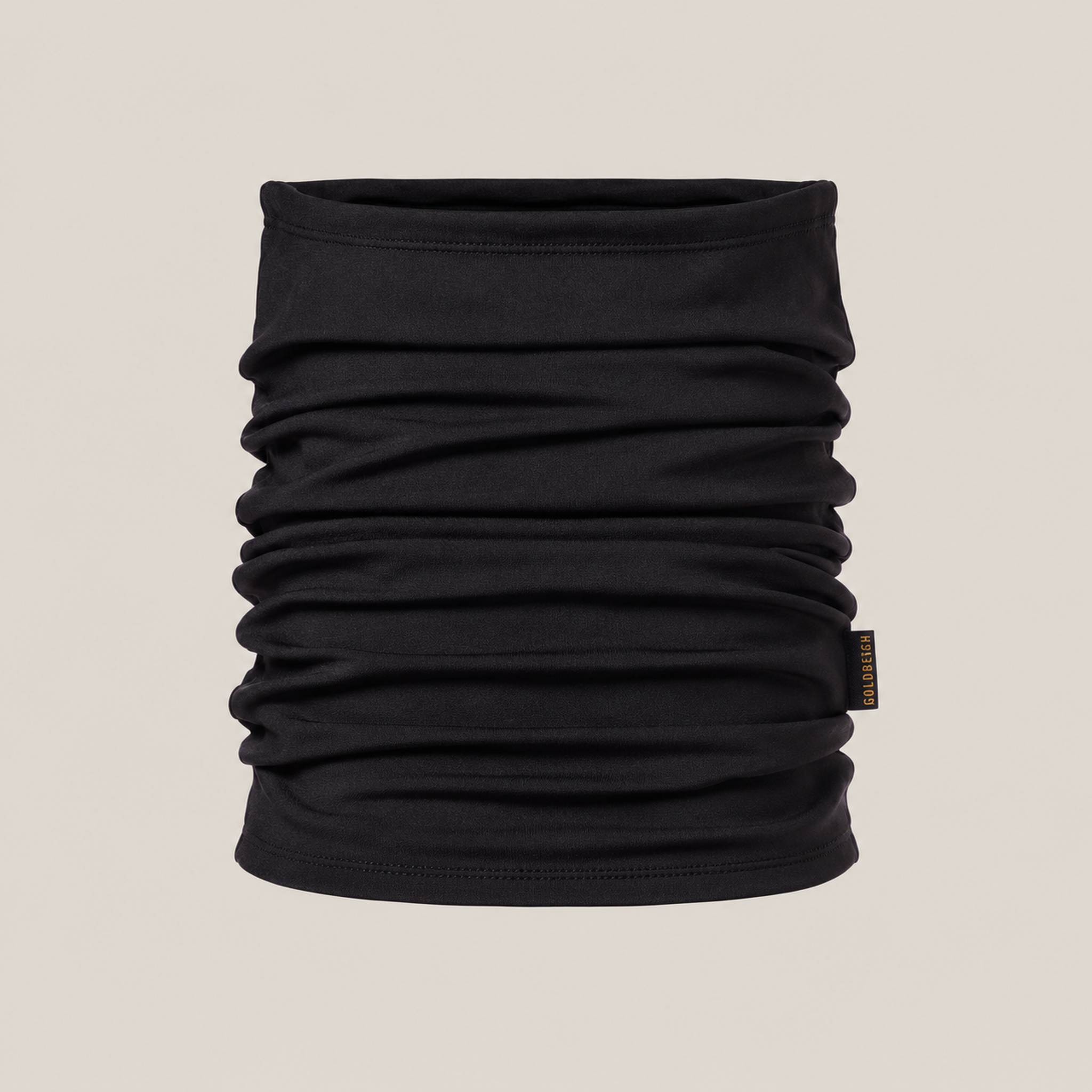 Goldbergh Kira Neck Gaiter in Black — back. AI-generated from manufacturer reference photographs.