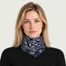 Goldbergh unisex Kizuna Neck Gaiter in Bandana Paisley Blue (Bandana Paisley Blue) - womens front. AI-generated from manufacturer imagery.