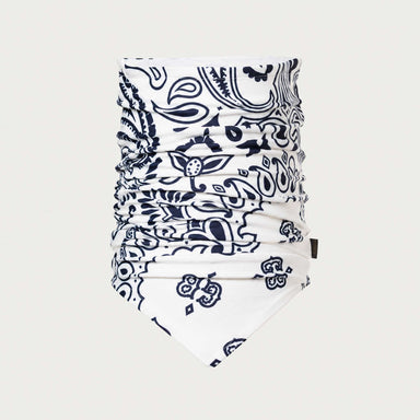 Goldbergh unisex Kizuna Neck Gaiter in Paisley White (Paisley White) - front. AI-generated from manufacturer imagery.