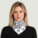 Goldbergh unisex Kizuna Neck Gaiter in Paisley White (Paisley White) - womens front. AI-generated from manufacturer imagery.
