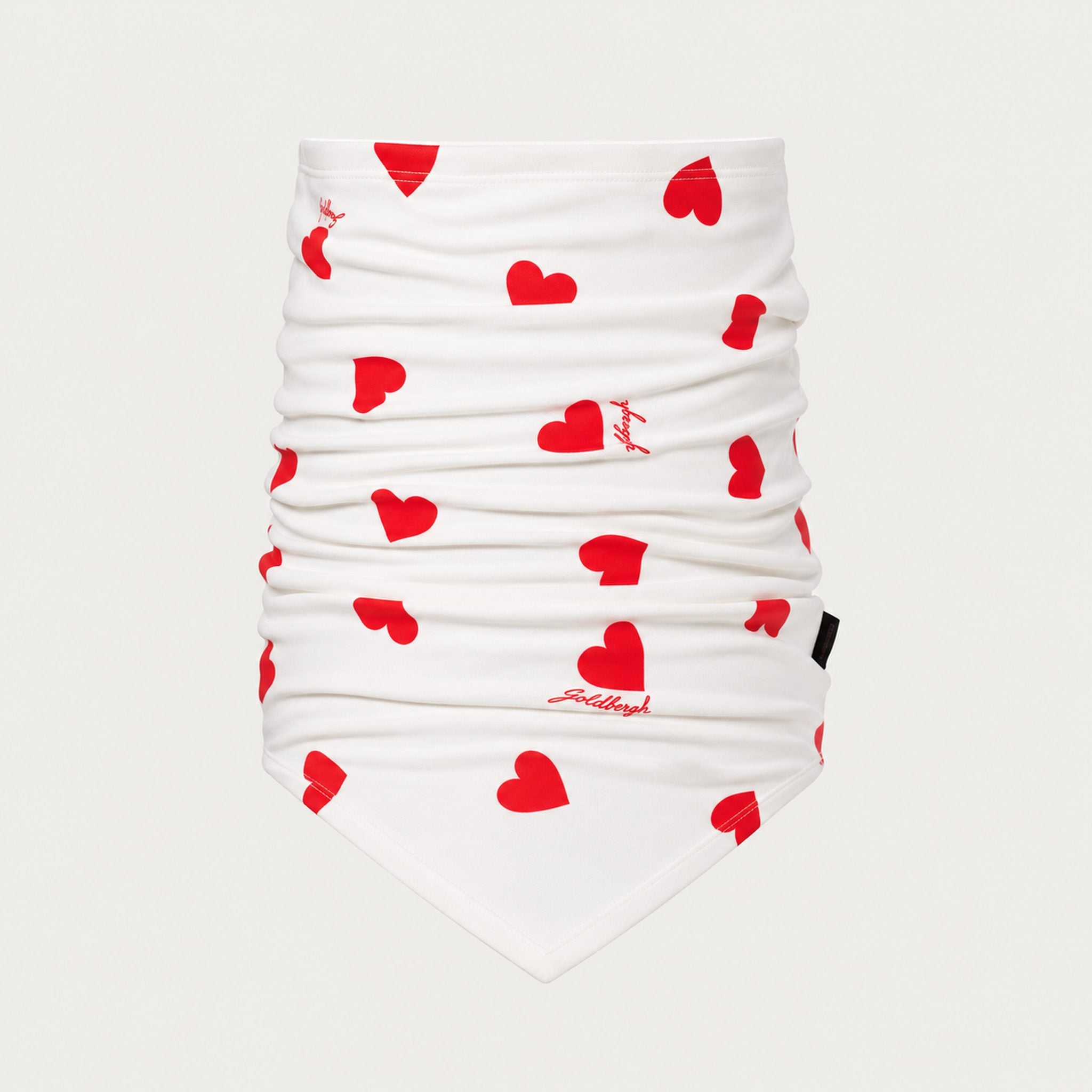 Goldbergh unisex Kouki Neck Gaiter (Flame White) - front. AI-generated from manufacturer imagery.