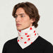 Goldbergh unisex Kouki Neck Gaiter (Flame White) - mens side. AI-generated from manufacturer imagery.