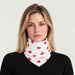 Goldbergh unisex Kouki Neck Gaiter (Flame White) - womens front. AI-generated from manufacturer imagery.