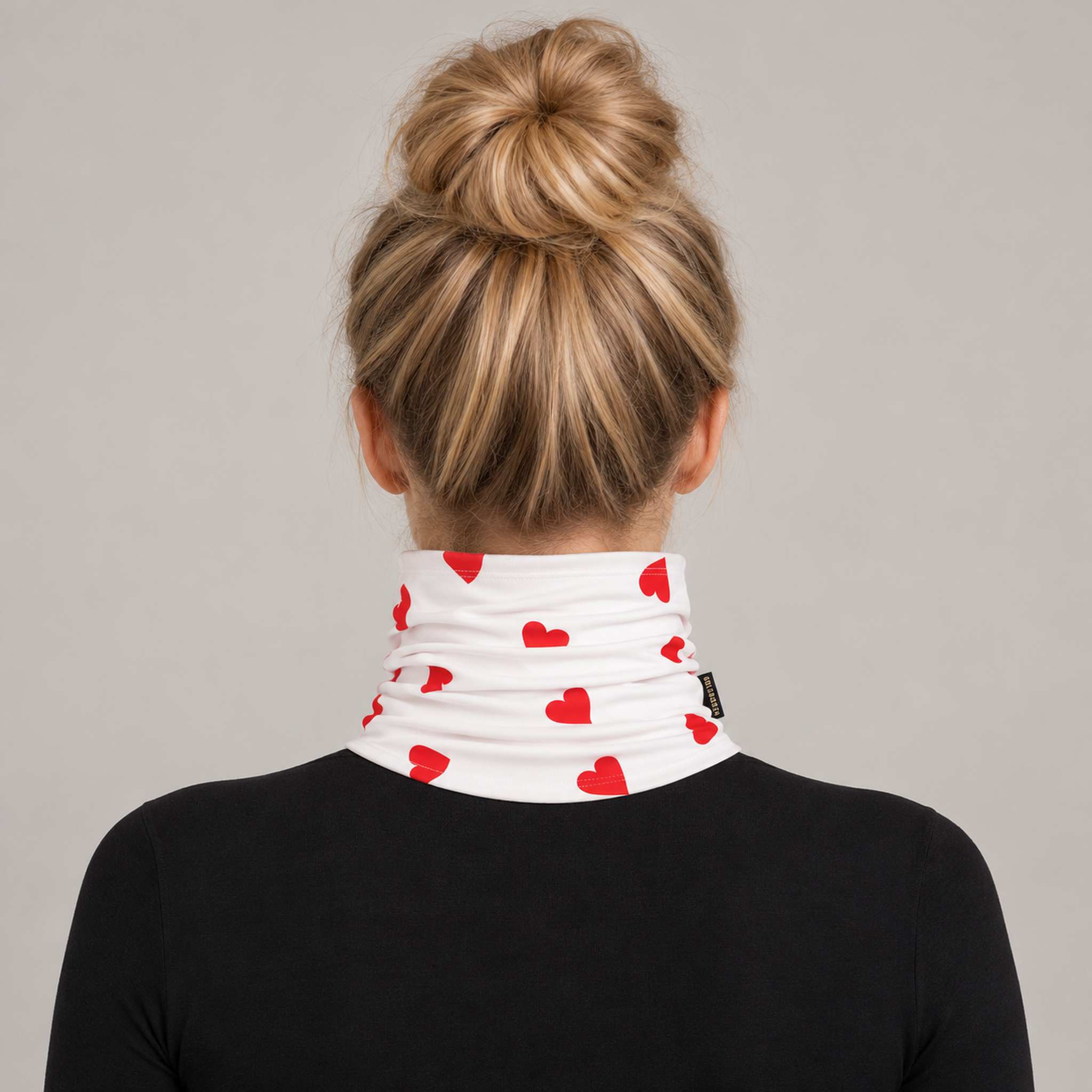 Goldbergh Kouki Neck Gaiter in Flame White — womens back. AI-generated from manufacturer reference photographs.
