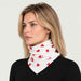 Goldbergh unisex Kouki Neck Gaiter (Flame White) - womens side. AI-generated from manufacturer imagery.