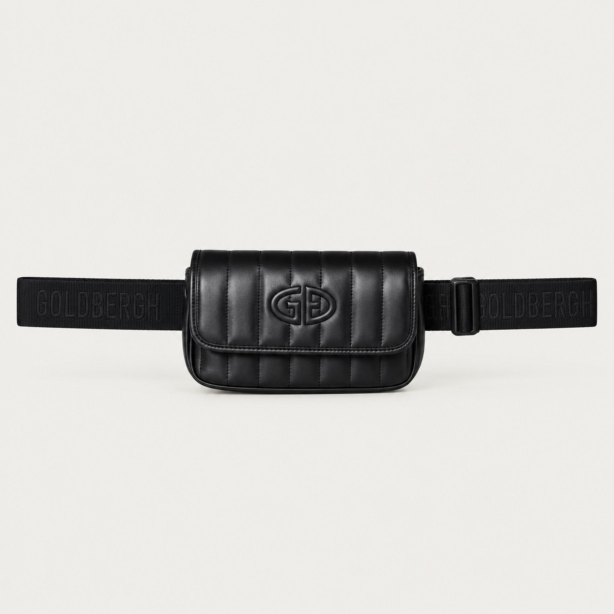 Goldbergh unisex Nara Bum Bag (Black) - front. AI-generated from manufacturer imagery.