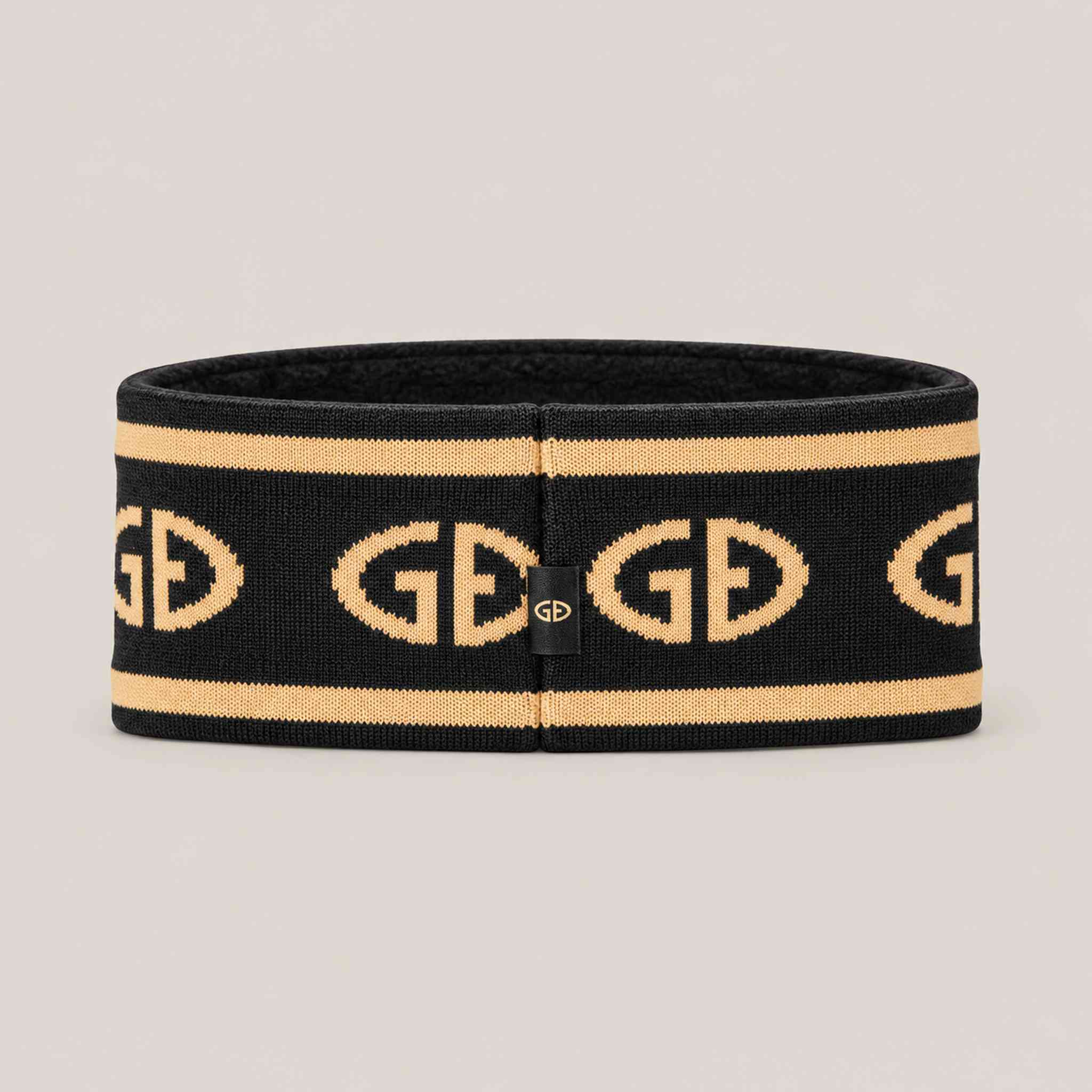 Goldbergh Tiara Headband in Black/Gold in Black Gold — back. AI-generated from manufacturer reference photographs.