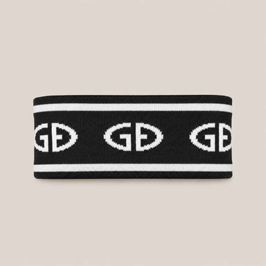 Goldbergh Tiara Headband in Black in Black White — front. AI-generated from manufacturer reference photographs.