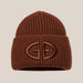 Goldbergh Valerie Beanie in Deep Mocha in Deep Mocha — front. AI-generated from manufacturer reference photographs.