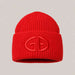 Goldbergh Valerie Beanie in Flame in Flame — front. AI-generated from manufacturer reference photographs.