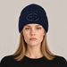 Goldbergh Valerie Beanie in French Blue in French Blue — womens front. AI-generated from manufacturer reference photographs.