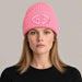 Goldbergh Valerie Beanie in Pink Cosmos in Pink Cosmos — womens front. AI-generated from manufacturer reference photographs.