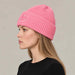 Goldbergh Valerie Beanie in Pink Cosmos in Pink Cosmos — womens side. AI-generated from manufacturer reference photographs.
