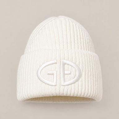 Goldbergh Valerie Beanie in Snow White in Snow White — front. AI-generated from manufacturer reference photographs.