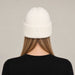Goldbergh Valerie Beanie in Snow White in Snow White — womens back. AI-generated from manufacturer reference photographs.