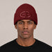 Goldbergh Valerie Beanie in Vino Rosso in Vino Rosso — mens front. AI-generated from manufacturer reference photographs.