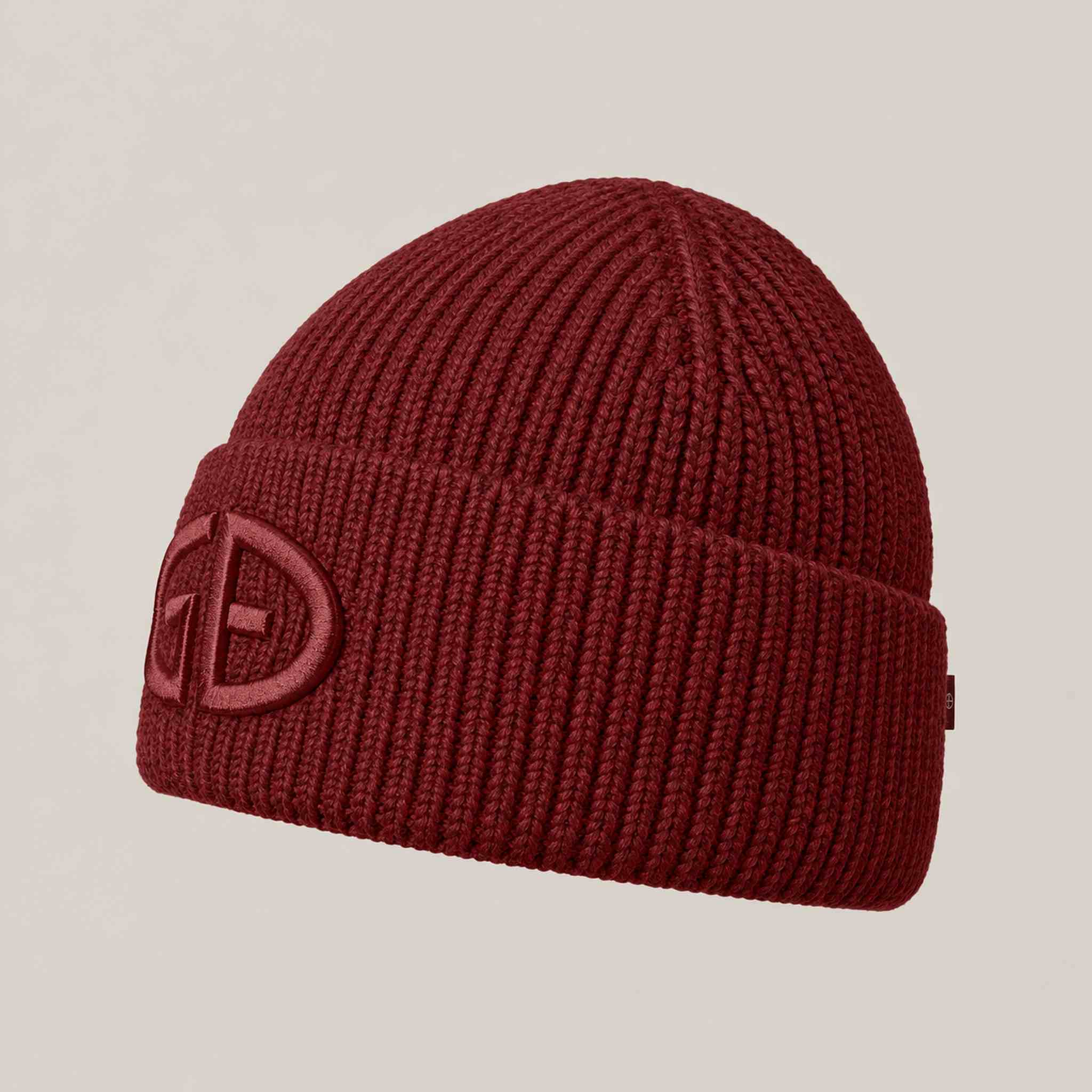 Goldbergh Valerie Beanie in Vino Rosso in Vino Rosso — side. AI-generated from manufacturer reference photographs.