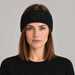 Goldbergh Warmth Headband in Black in Black — womens front. AI-generated from manufacturer reference photographs.