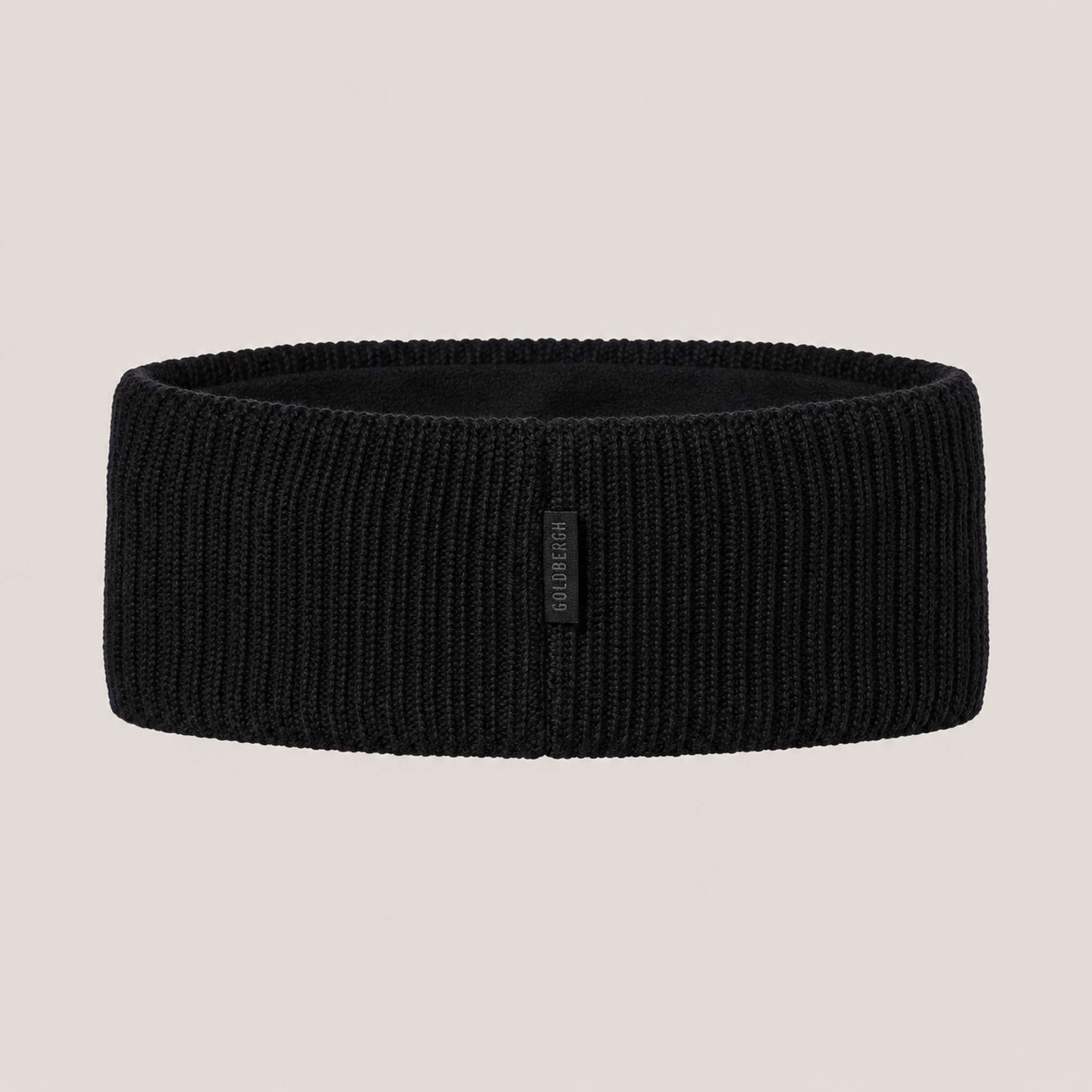 Goldbergh Warmth Headband in Black in Black — back. AI-generated from manufacturer reference photographs.