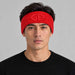 Goldbergh Warmth Headband in Flame Red in Flame — mens front. AI-generated from manufacturer reference photographs.