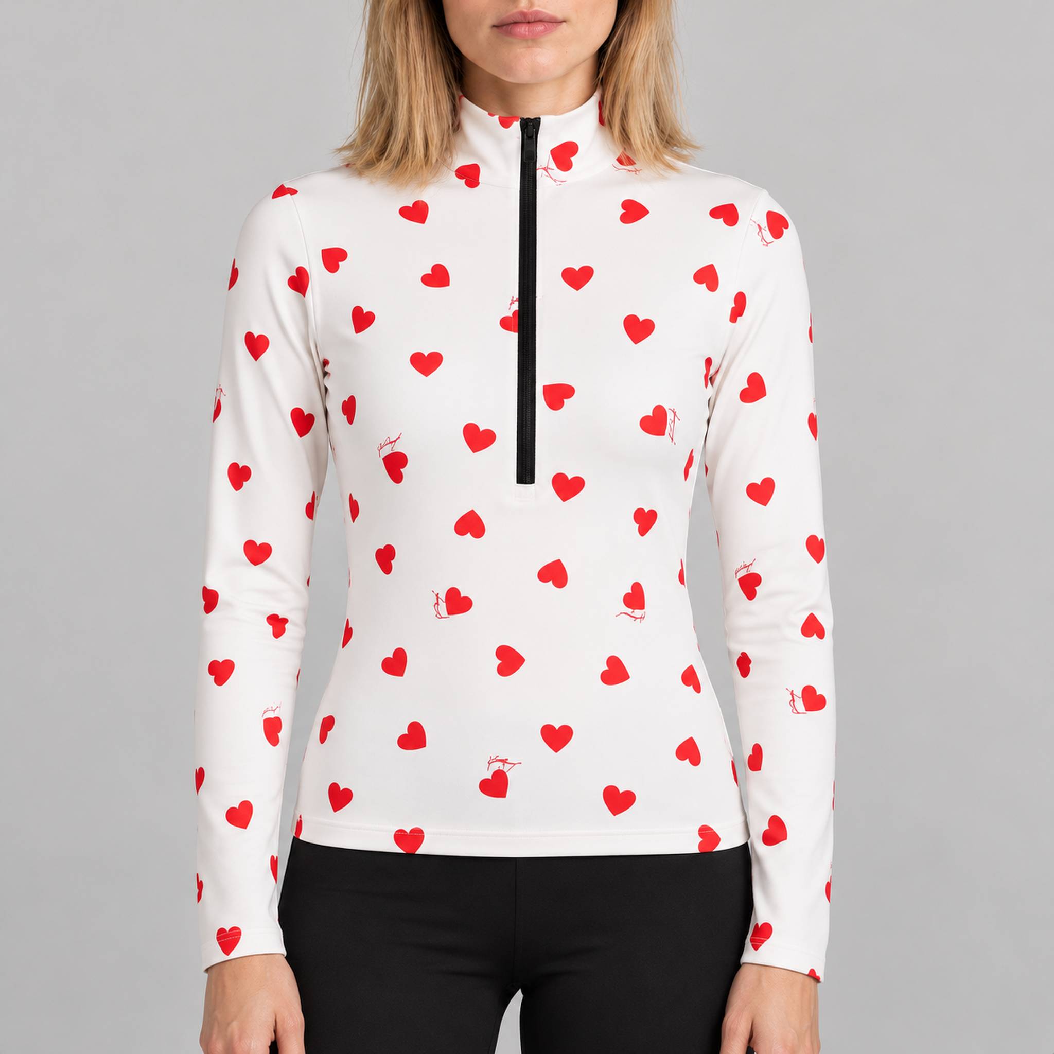 Goldbergh womens Aimi Pully (Flame White) - model front. AI-generated from manufacturer imagery.