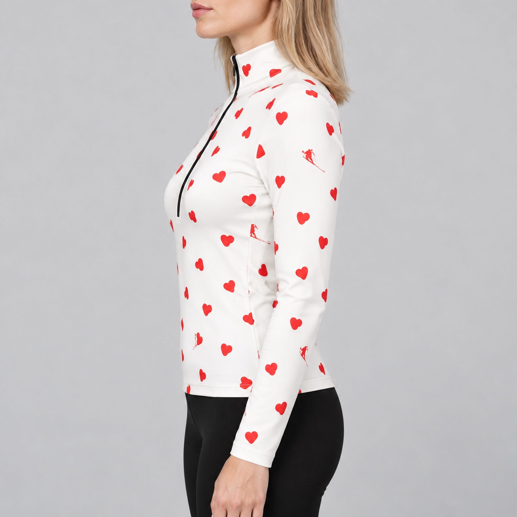 Goldbergh womens Aimi Pully (Flame White) - model side. AI-generated from manufacturer imagery.