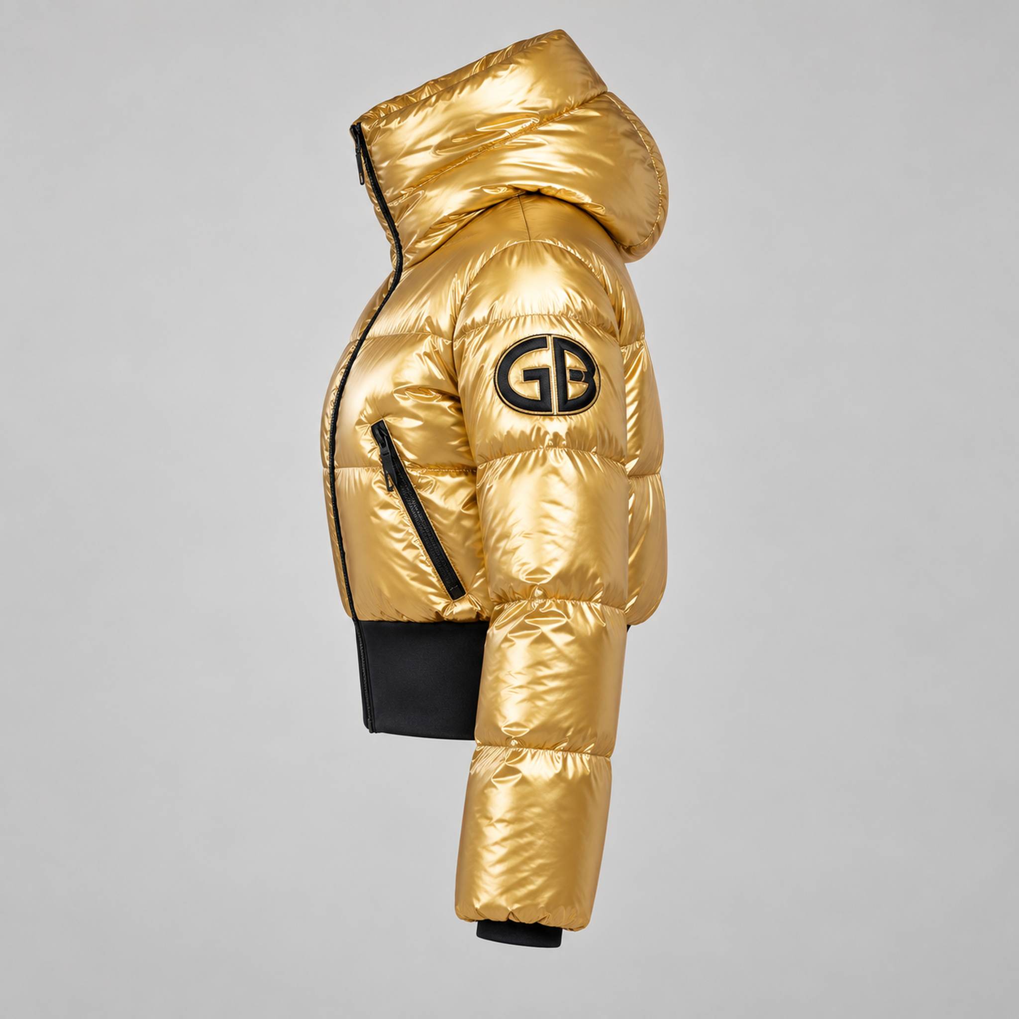 Goldbergh womens Bombardino Ski Jacket in Rich Gold (Rich Gold) - side. AI-generated from manufacturer imagery.