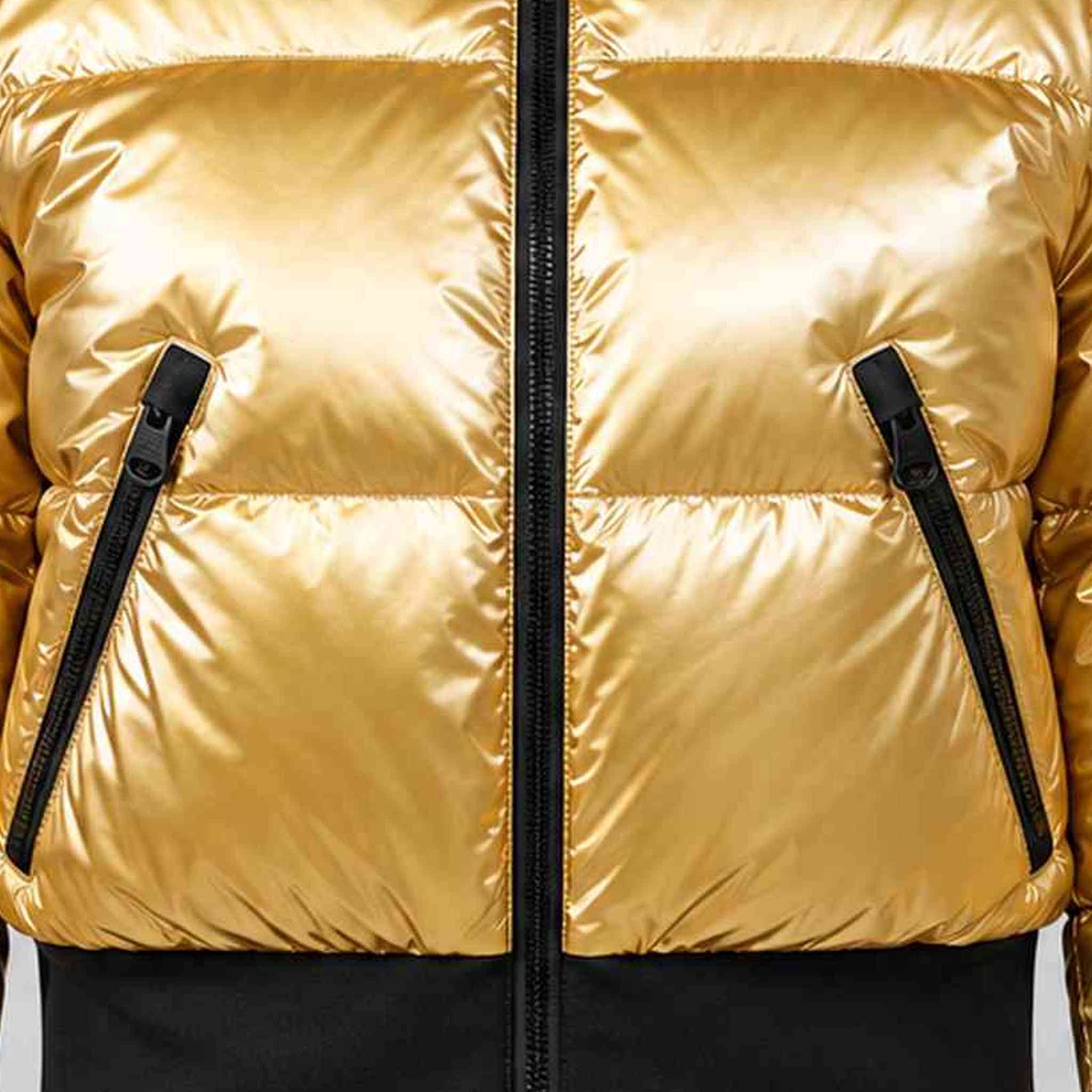 Goldbergh women's Bombardino Ski Jacket in Rich Gold – feature detail view. AI-generated from manufacturer imagery.