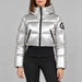 Goldbergh womens Bombardino Ski Jacket in Silver (Silver) - model front. AI-generated from manufacturer imagery.