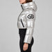 Goldbergh womens Bombardino Ski Jacket in Silver (Silver) - model side. AI-generated from manufacturer imagery.