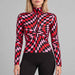 Goldbergh womens Chesu Pully (Spiral Chess Red) - model front. AI-generated from manufacturer imagery.