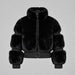 Goldbergh womens Furry Ski Jacket (Black) - front. AI-generated from manufacturer imagery.