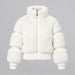 Goldbergh womens Furry Ski Jacket in White (Snow White) - front. AI-generated from manufacturer imagery.
