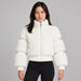Goldbergh womens Furry Ski Jacket in White (Snow White) - model front. AI-generated from manufacturer imagery.