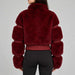 Goldbergh womens Furry Ski Jacket in Vino Rosso (Vino Rosso) - model back. AI-generated from manufacturer imagery.